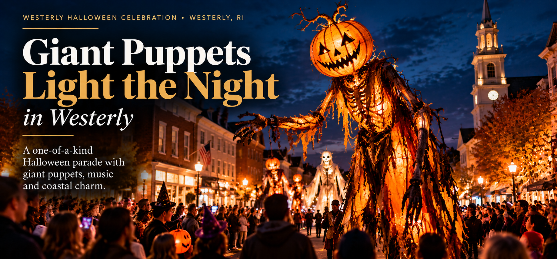 Giant Puppets Light the Night in Westerly